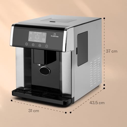 Klarstein Eiswürfelmaschine Klein, 3L Eiswürfelbereiter, Eiswürfelmaschine mit 3 Eiswürfel Größen, Schnelle Mini-Eiswürfelmaschine, Leichte Reinigung, Eiswürfelbereiter für 15kg Eis in 24h