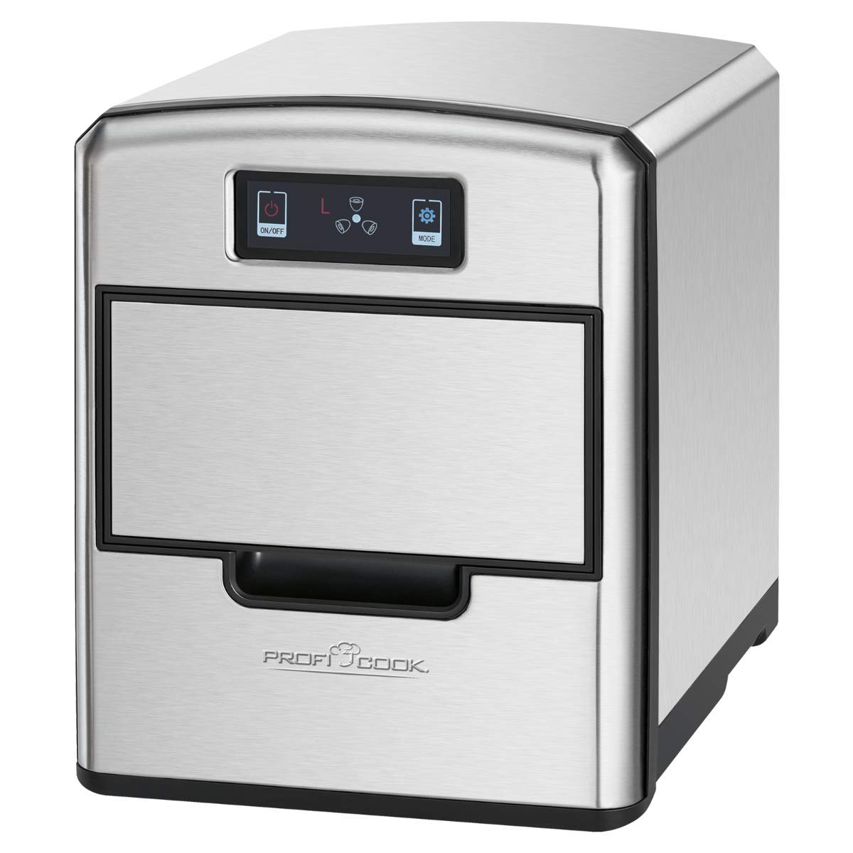 ProfiCook® Eiswürfelbereiter | elektrische Eiswürfelmaschine | für 10-15kg/24h | Ice-Maker | Sensor-Touch-Bedienung | 1,7 Liter Wassertank | Eiswürfel in 10 Minuten | 3 Eiswürfelgrößen | PC-EWB1187
