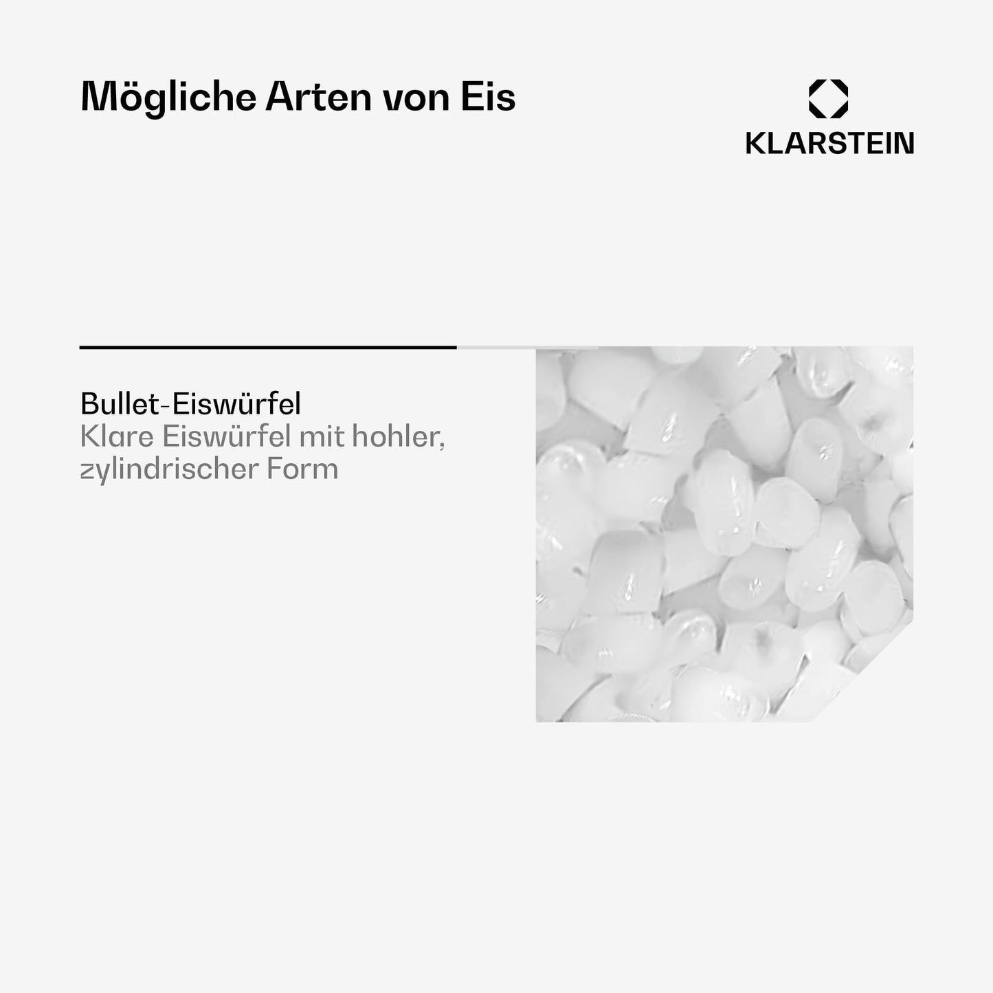 Klarstein Eiswürfelmaschine für Zuhause Camping Gastro, Schnelle Mini-Eiswürfelmaschine Klein, Profi Eismaschine für Große & Kleine Eiswürfel, Selbstreinigend, 2,3L Wassertank, 18kg Eis in 24h