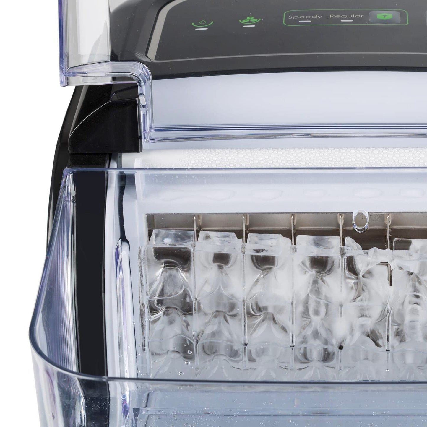 Klarstein Eiswürfelmaschine Klein, 2,5L Eiswürfelbereiter, Eiswürfelmaschine für 15kg Kleine & Große Eiswürfel, Schnelle Mini-Eiswürfelmaschine mit Alarm, Eiswürfelbereiter Selbstreinigend