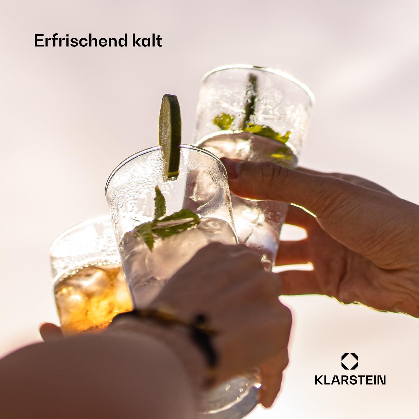 Klarstein Eiswürfelmaschine Klein, 1,8L Eiswürfelbereiter, Eiswürfelmaschine für Crushed und Bullet Eis, Schnelle Mini-Eiswürfelmaschine, Leichte Reinigung, Eiswürfelbereiter für 15kg/24h