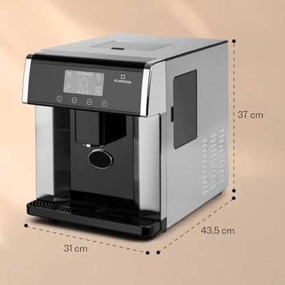 Klarstein Eiswürfelmaschine Klein, 3L Eiswürfelbereiter, Eiswürfelmaschine mit 3 Eiswürfel Größen, Schnelle Mini-Eiswürfelmaschine, Leichte Reinigung, Eiswürfelbereiter für 15kg Eis in 24h