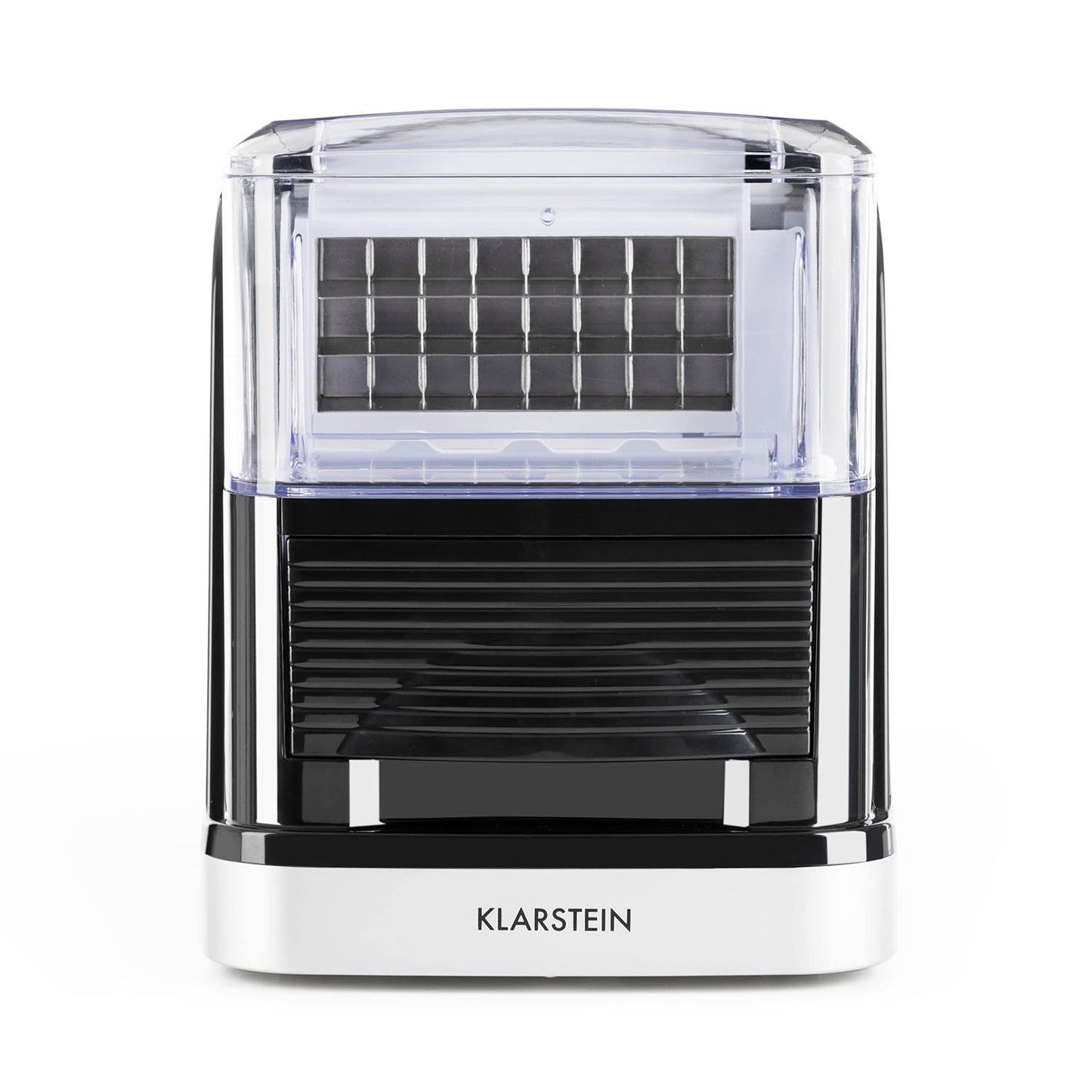 Klarstein Eiswürfelmaschine Klein, 2,5L Eiswürfelbereiter, Eiswürfelmaschine für 15kg Kleine & Große Eiswürfel, Schnelle Mini-Eiswürfelmaschine mit Alarm, Eiswürfelbereiter Selbstreinigend