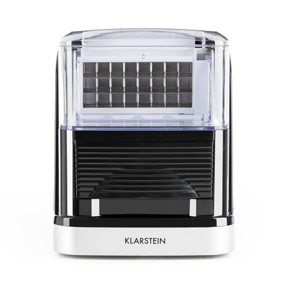 Klarstein Eiswürfelmaschine Klein, 2,5L Eiswürfelbereiter, Eiswürfelmaschine für 15kg Kleine & Große Eiswürfel, Schnelle Mini-Eiswürfelmaschine mit Alarm, Eiswürfelbereiter Selbstreinigend