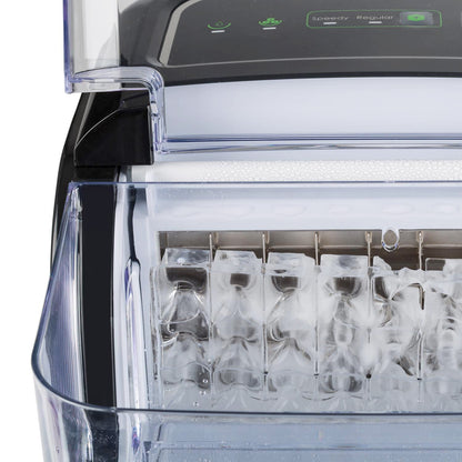 Klarstein Eiswürfelmaschine Klein, 2,5L Eiswürfelbereiter, Eiswürfelmaschine für 15kg Kleine & Große Eiswürfel, Schnelle Mini-Eiswürfelmaschine mit Alarm, Eiswürfelbereiter Selbstreinigend