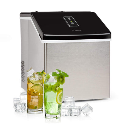 Klarstein Eiswürfelmaschine Klein, 2,5L Eiswürfelbereiter, für Mittelgroße, Klare Eiswürfel, Schnelle Mini, mit Sicherheitsalarm, 13kg/24h